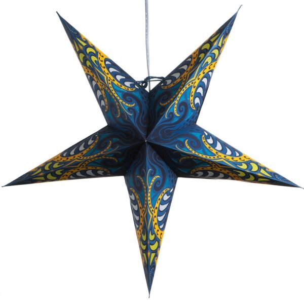 Blue obssession paper star lamp