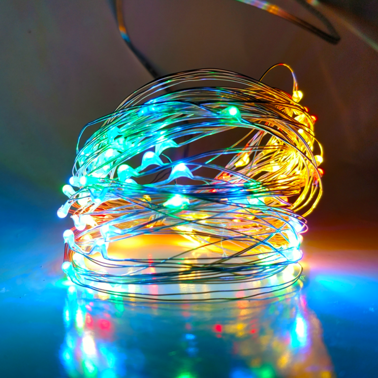 16.5' Plug In Fairy Lights with 16 Color Changing RBG Remote