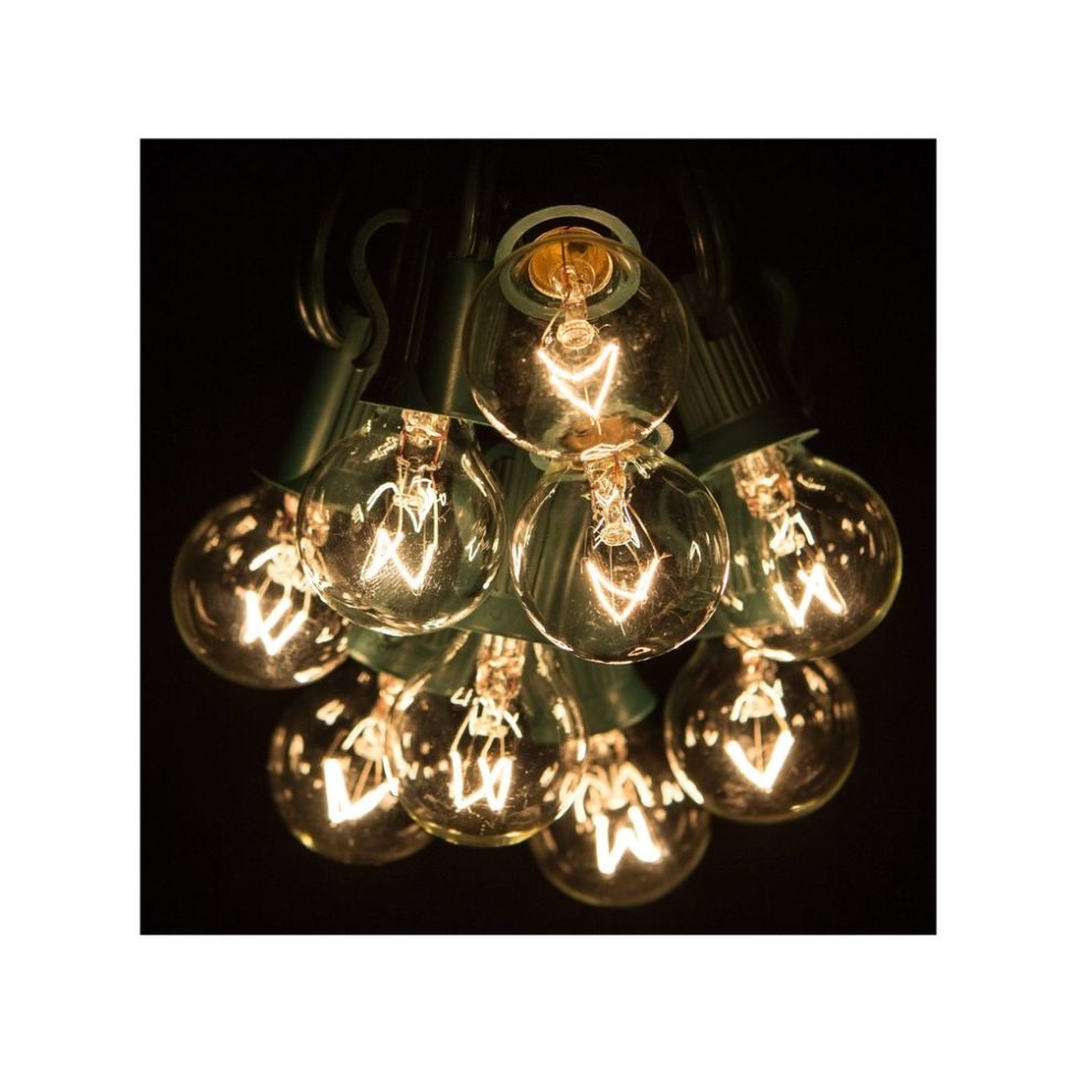 25 Lampadine Di Ricambio G30 Trasparenti 5W C7 E12 - Luci Per Stringhe Da Interno/Esterno