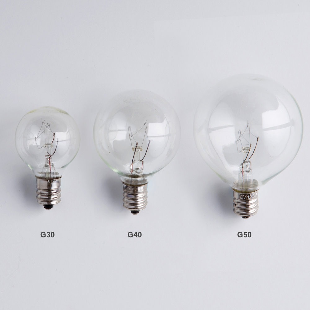 G50 2 Clear Light Bulbs With C7 E12 Base