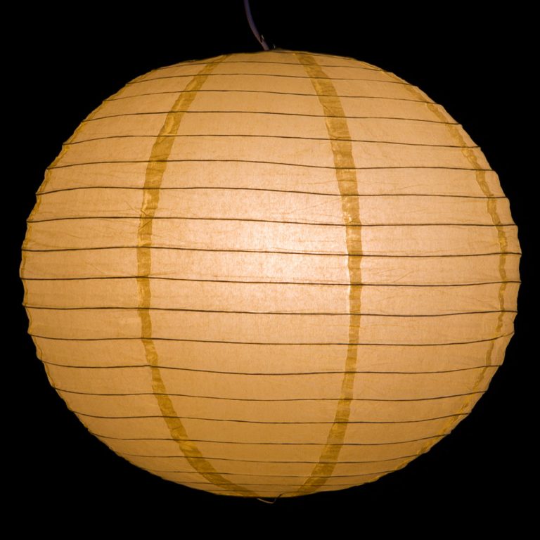 (Set of 3) Light Yellow Paper Lanterns Hometown Evolution Inc.