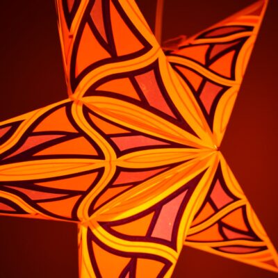 S270) Mosaic Paper Star Lantern - Hometown Evolution Inc.