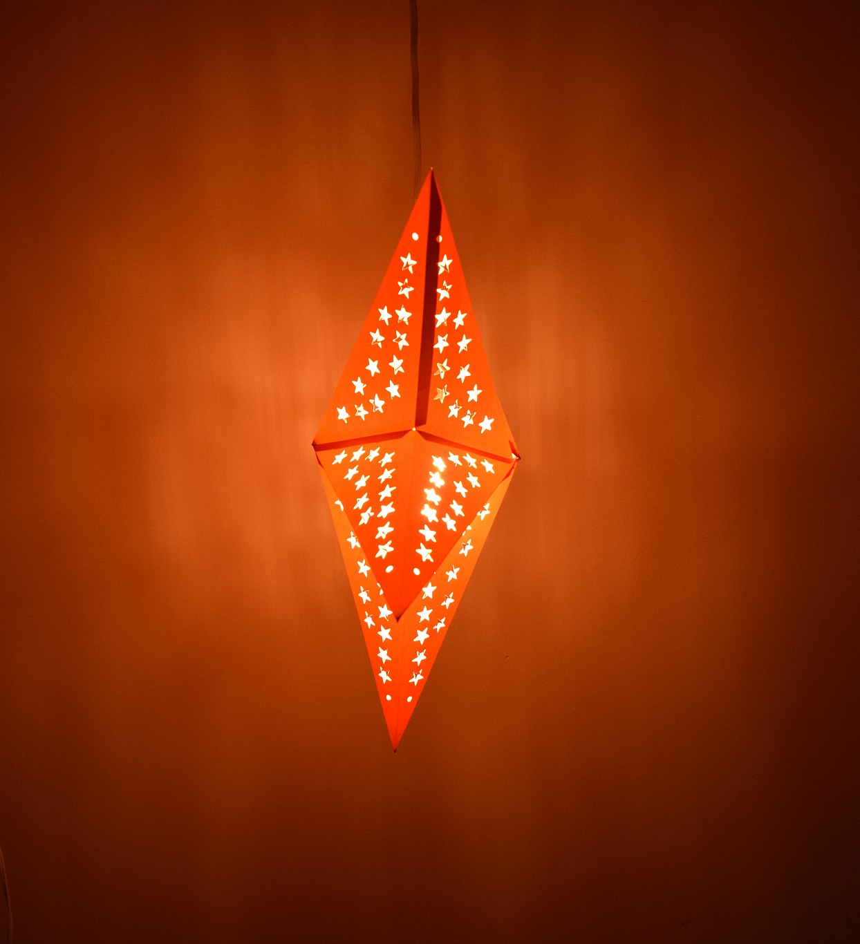 Hometown Evolution, Inc. Solid Paper Star Light, Orange