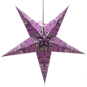 (S277) Orchid Charm Paper Star Lantern
