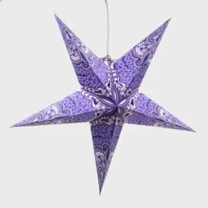 (S254) Purple Charm Paper Star Lantern