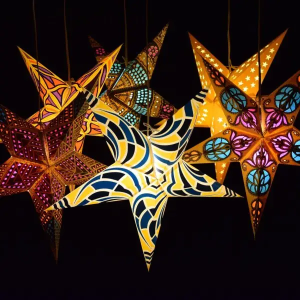 (S254) Purple Charm Paper Star Lantern - Image 6