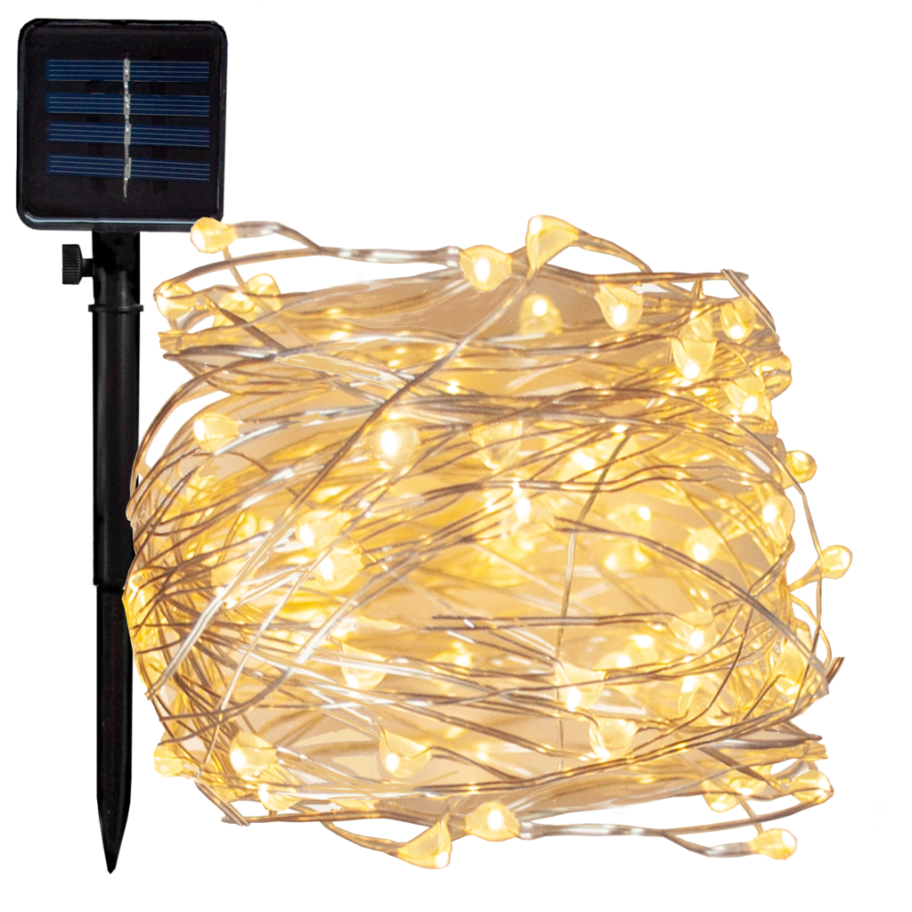 Solar Powered LED Fairy Lights 16.5 Foot Waterproof with 50 Warm