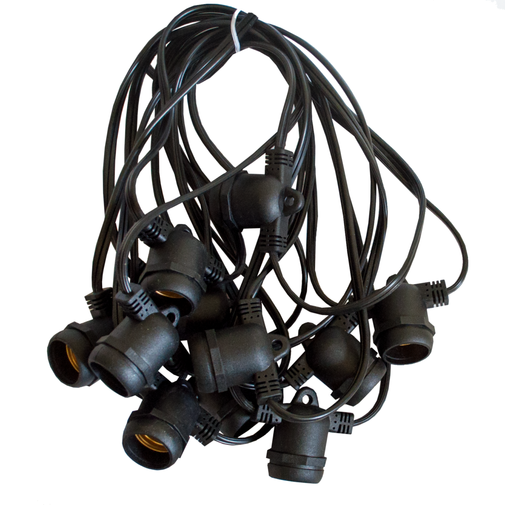 24 Foot E26 Commercial Grade Light Strings Socket 16 Gauge Wire