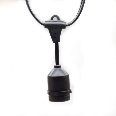 Socket With String 24’ E26 Commercial Outdoor Light String with Suspended Sockets