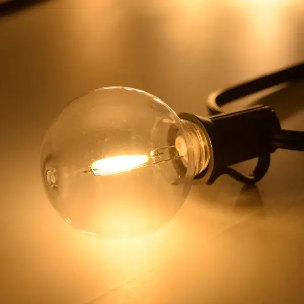 (Box of 25) G40 Plastic LED Filament C7 (E12) Base Light Bulbs - Image 2