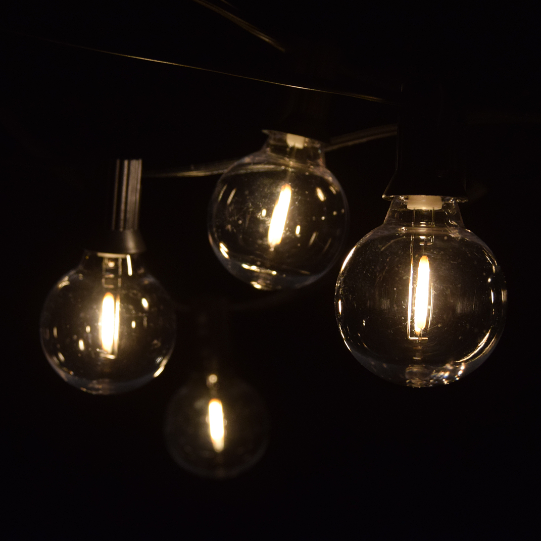 (Box of 25) G40 Plastic LED Filament C7 (E12) Base Light Bulbs - Image 2