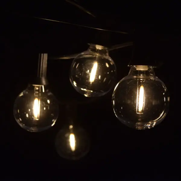 G40 LED Plastic String Lights with Black Wire - Image 5