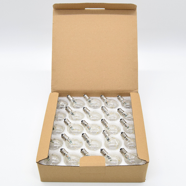(Box of 25) G40 Warm White LED Fairy C7 (E12) Base Light Bulbs - Image 3