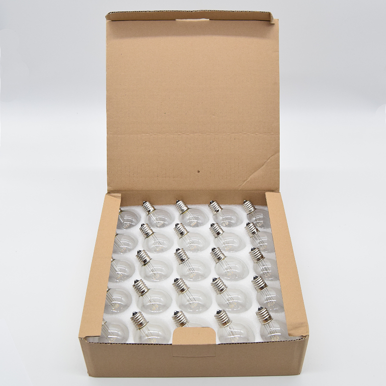 (Box of 25) LED 3-DIODE G50 CLEAR C7 (E12) Base Light Bulbs - Image 3