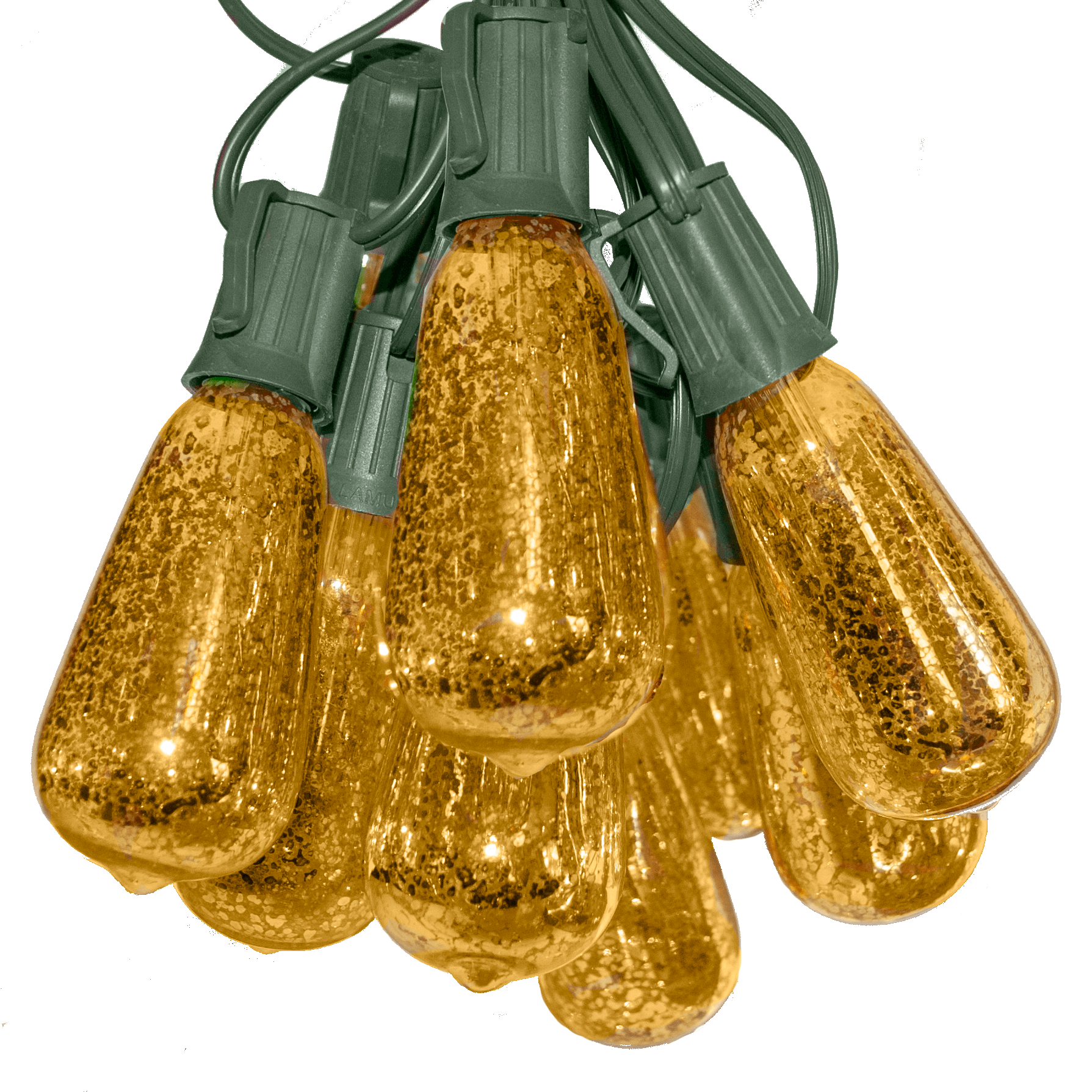 ST40 Mercury Gold String Light Sets with Green Wire - Hometown Evolution  Inc.