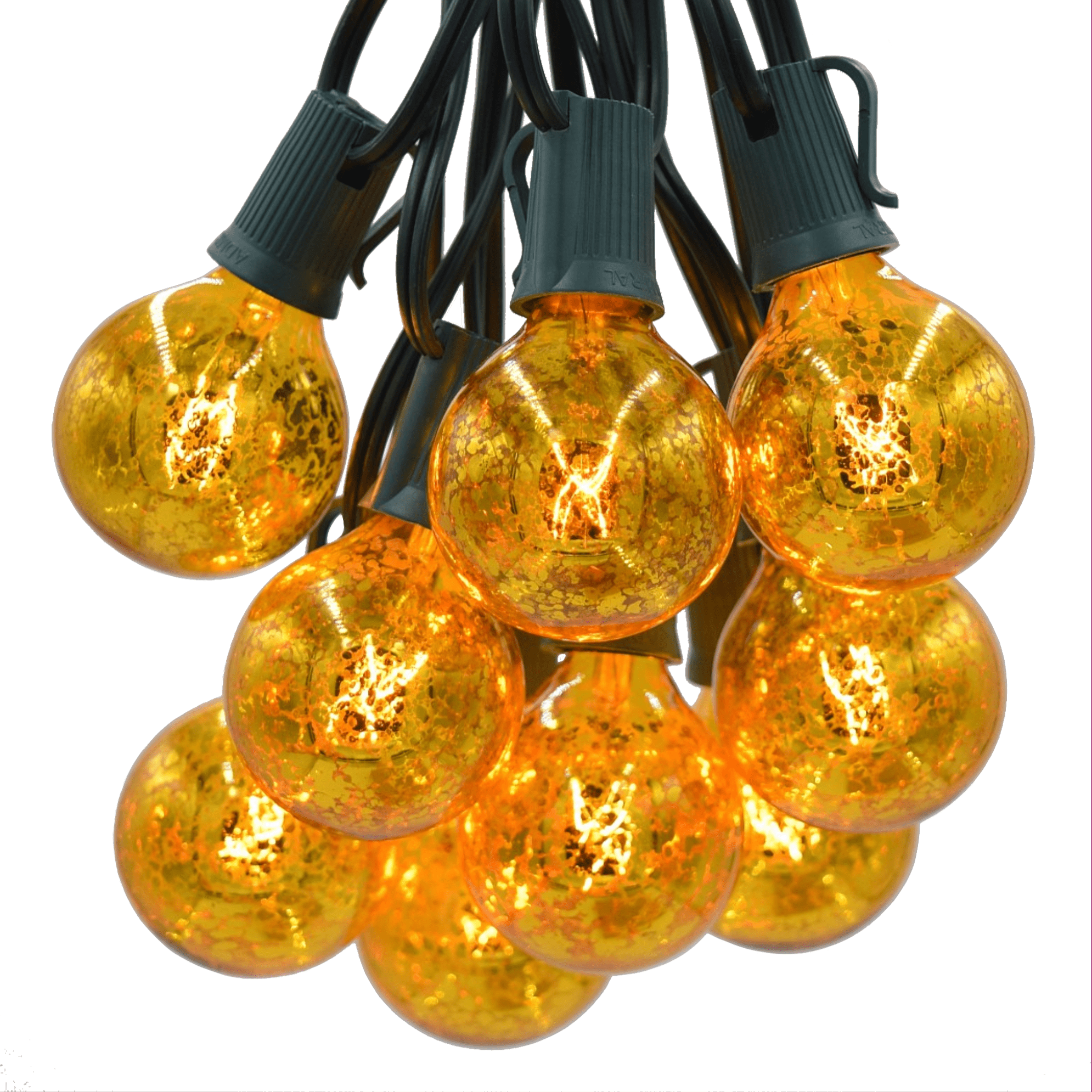 G40 Mercury Gold String Light Sets with White Wire - Hometown Evolution Inc.