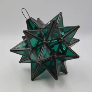 "As Is" 11 Inch Green Glass Star (#23) 10% Off!