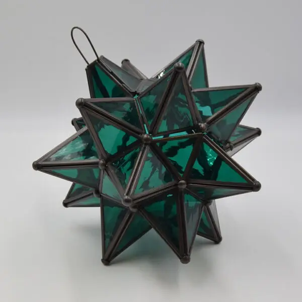 "As Is" 11 Inch Green Glass Star (#23) 10% Off!
