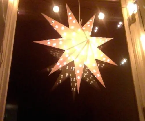 (S215) 9 Pointed White Paper Star Lantern photo review