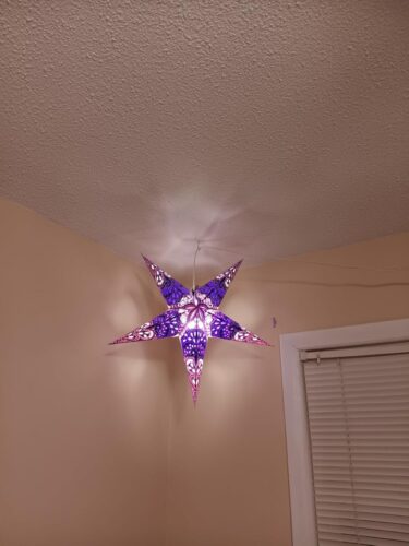 (S254) Purple Charm Paper Star Lantern photo review