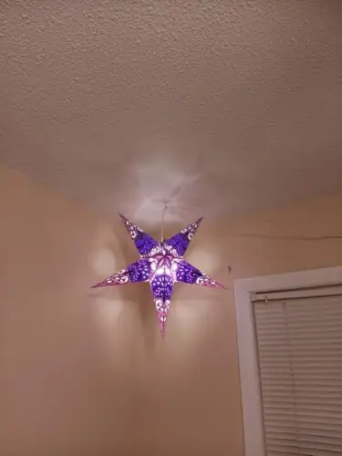 (S254) Purple Charm Paper Star Lantern photo review