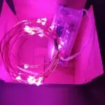 6 Foot - Battery Operated LED Fairy Lights - Waterproof with 20 Pink Micro LED Lights on Copper Wire photo review