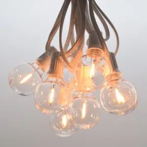 G40 LED Plastic String Lights with White Wire