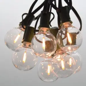 G40 LED Plastic String Lights with Green Wire