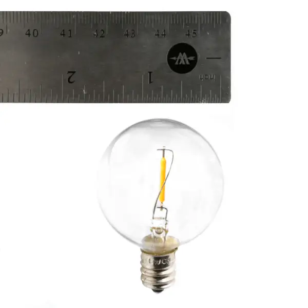 (Box of 25) G40 Plastic LED Filament C7 (E12) Base Light Bulbs - Image 4