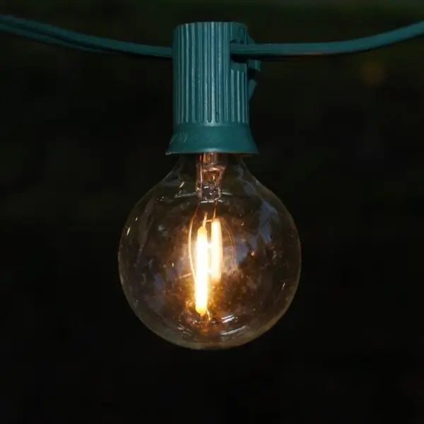G40 LED Plastic String Lights with Green Wire - Image 5