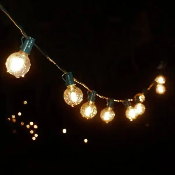 G40 LED Plastic String Lights with Green Wire - Image 6