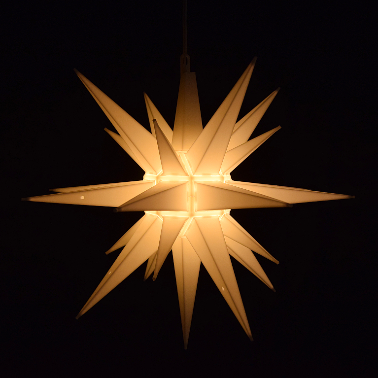14" White Moravian Star Light