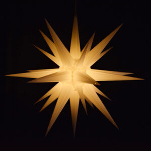 24" White Moravian Star Light