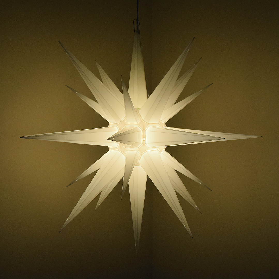 24" White Moravian Star Light - Image 3
