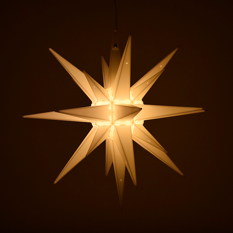 14" White Moravian Star Light