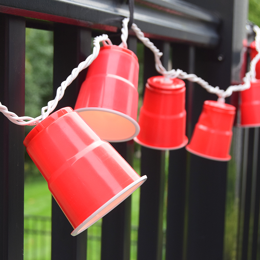 LED Red Solo Cup String Lights with White Wire - Image 4