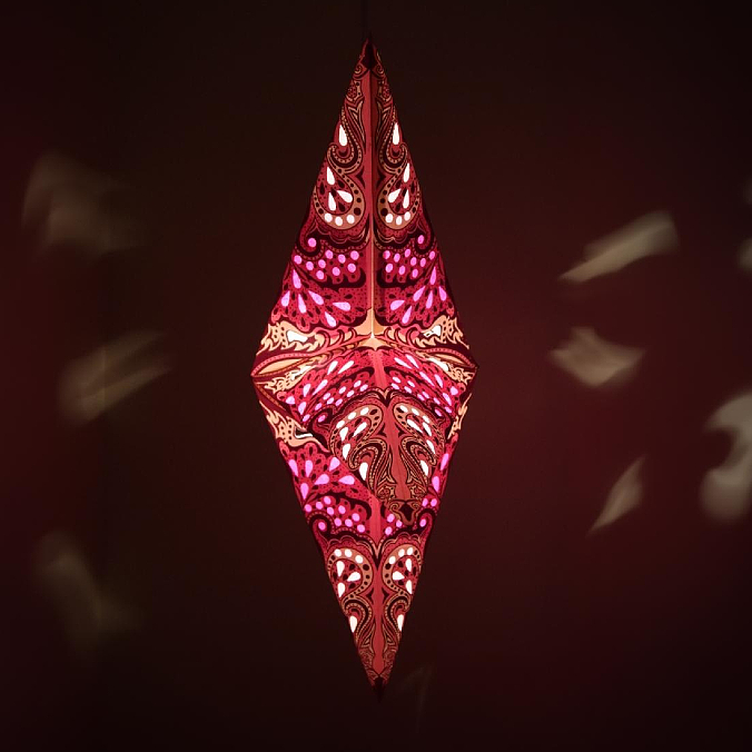 (S277) Orchid Charm Paper Star Lantern - Image 5